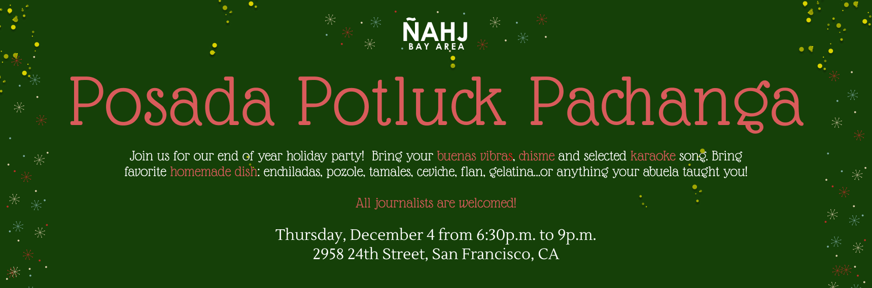 RSVP to our Posada Potluck Pachanga!